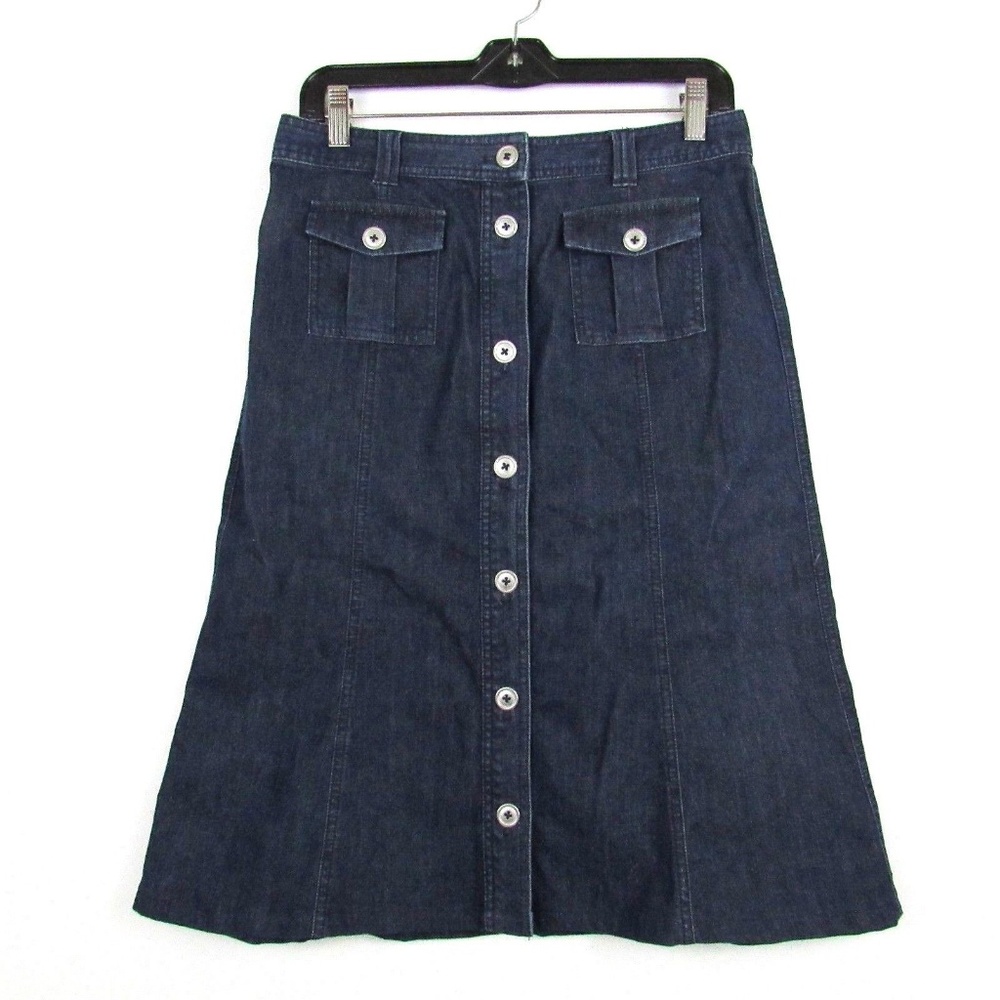 Talbots Button Front Skirt Petites 6P